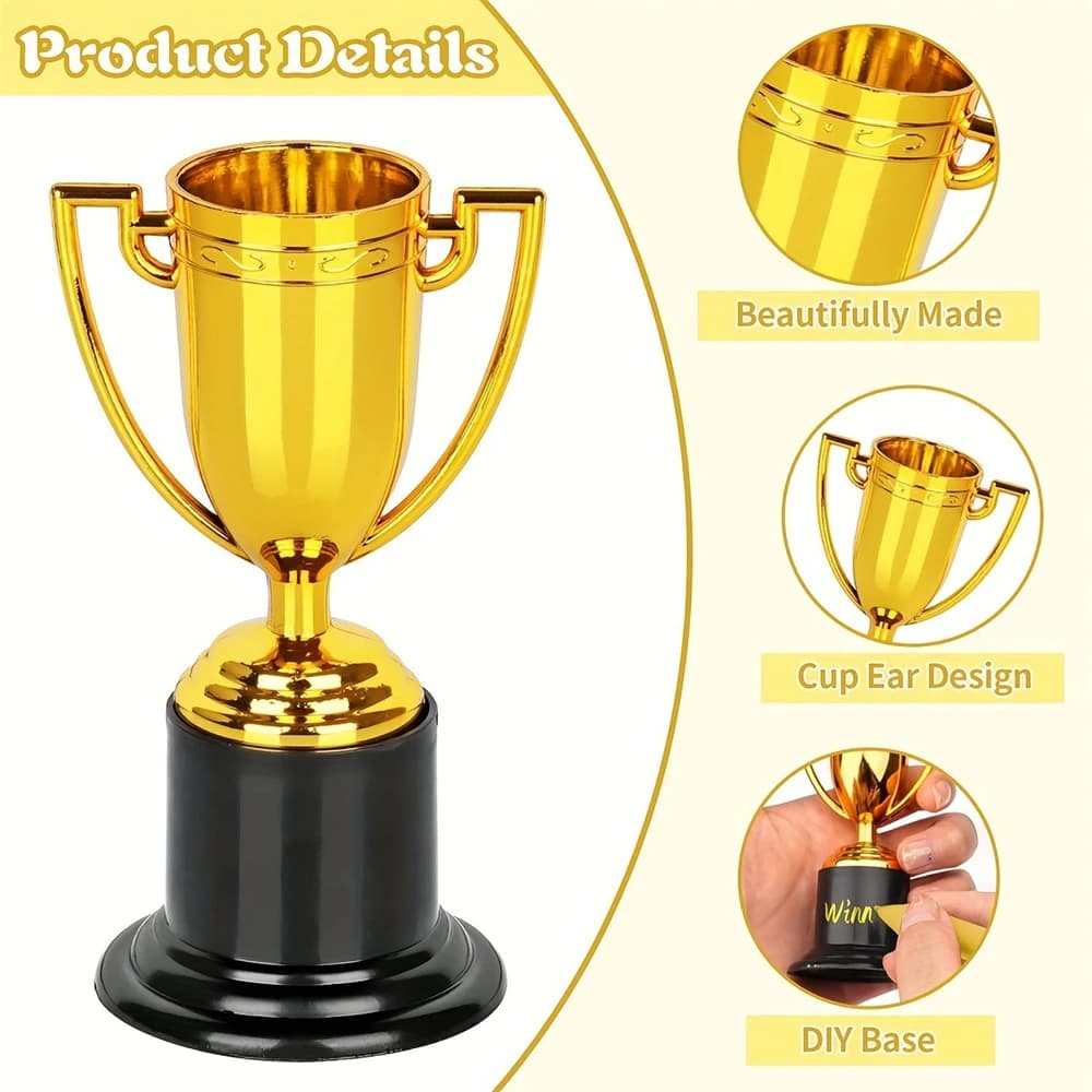 Gold Plastic Trophy Party Prizes