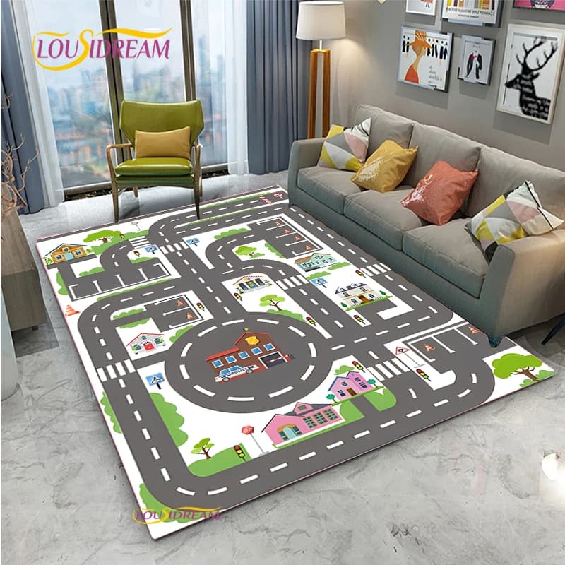 Road Traffic Non-Slip Area Rug
