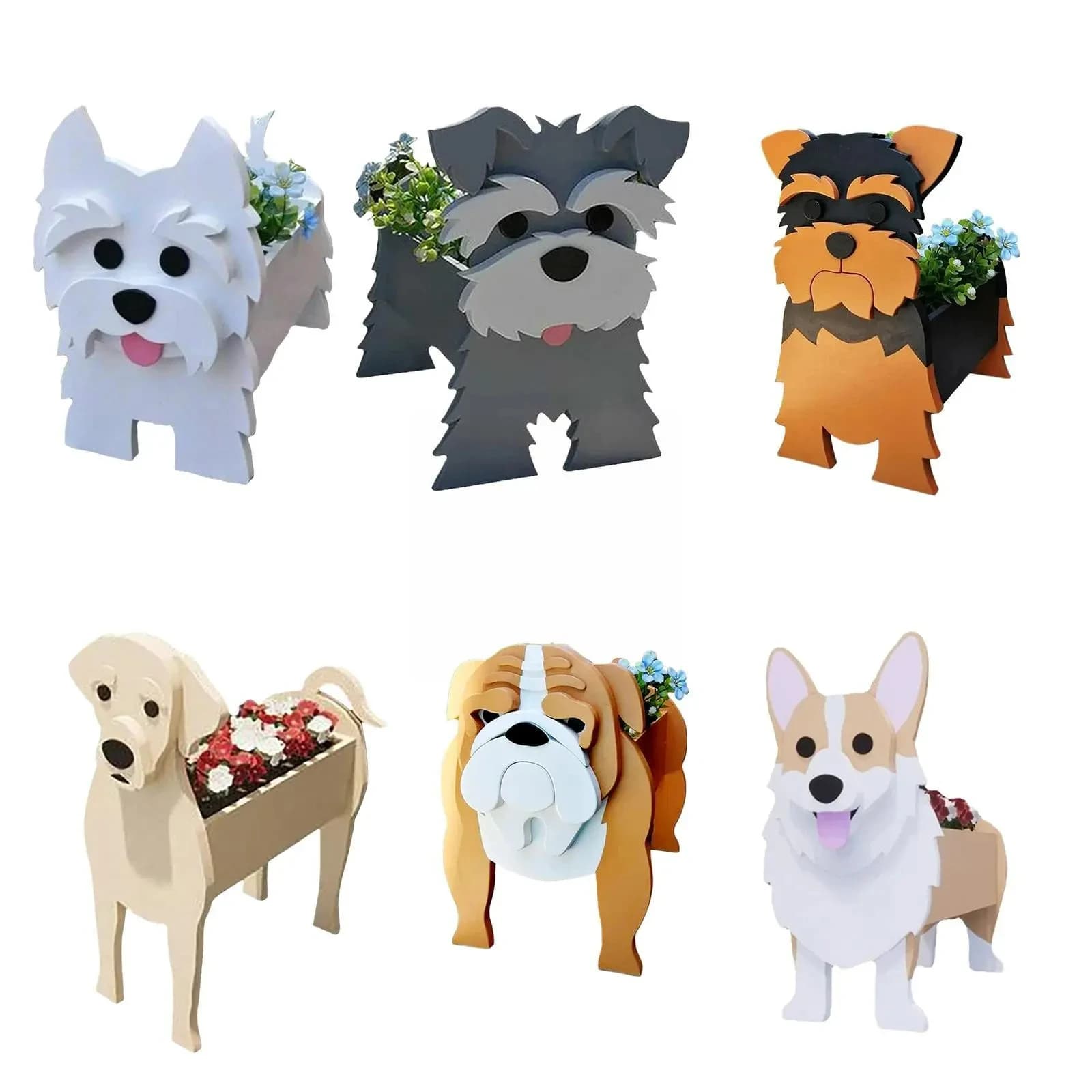 Cute Animal Dog Flower Planter Pot
