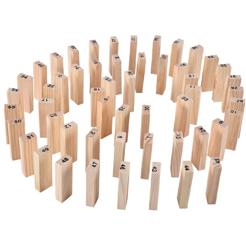 Wooden Block Stacking Game Tower