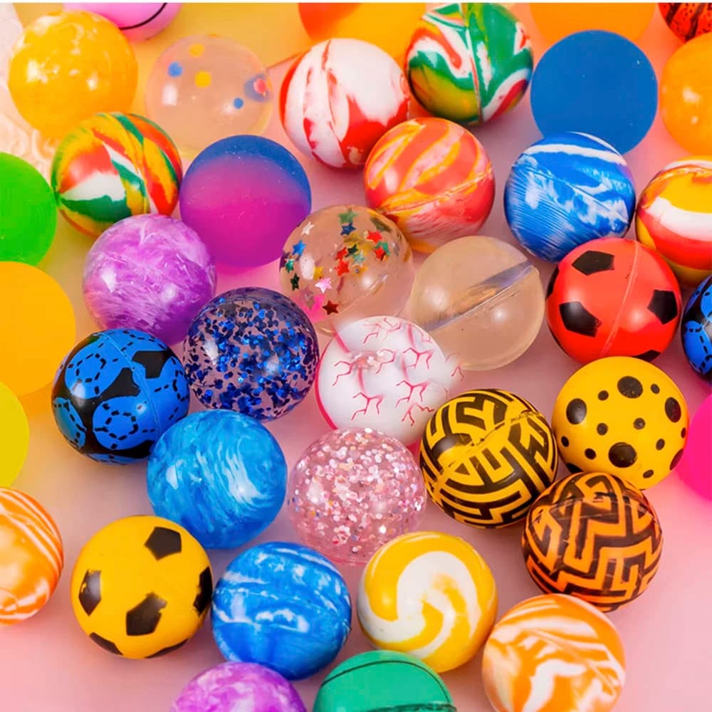 10-50Pcs Bouncy Ball Toys Kid Birthday Party Favors Gifts for Guests Rubber Bouncing Ball Pinata Goody Bag Fill Prizes