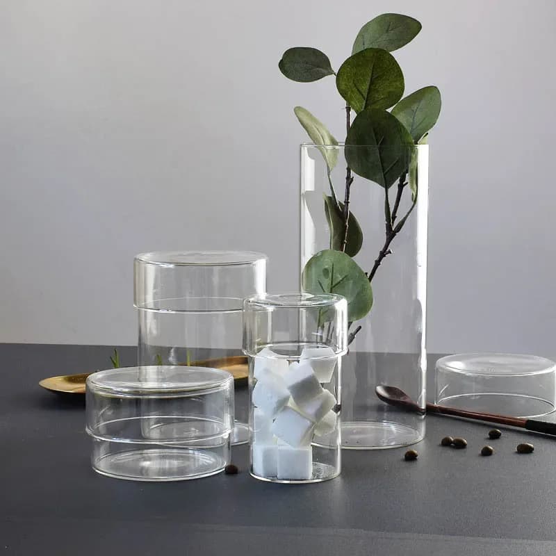 Glass Canisters Set of 4 with Lids