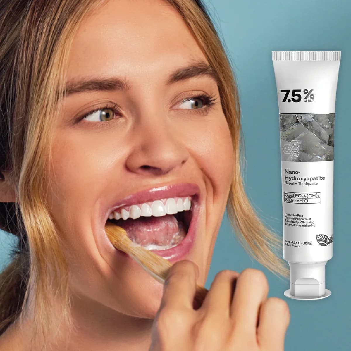 Nano Hydroxyapatite Fluoride-Free Toothpaste