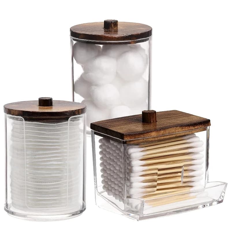Bathroom Storage Jars with Lids Set