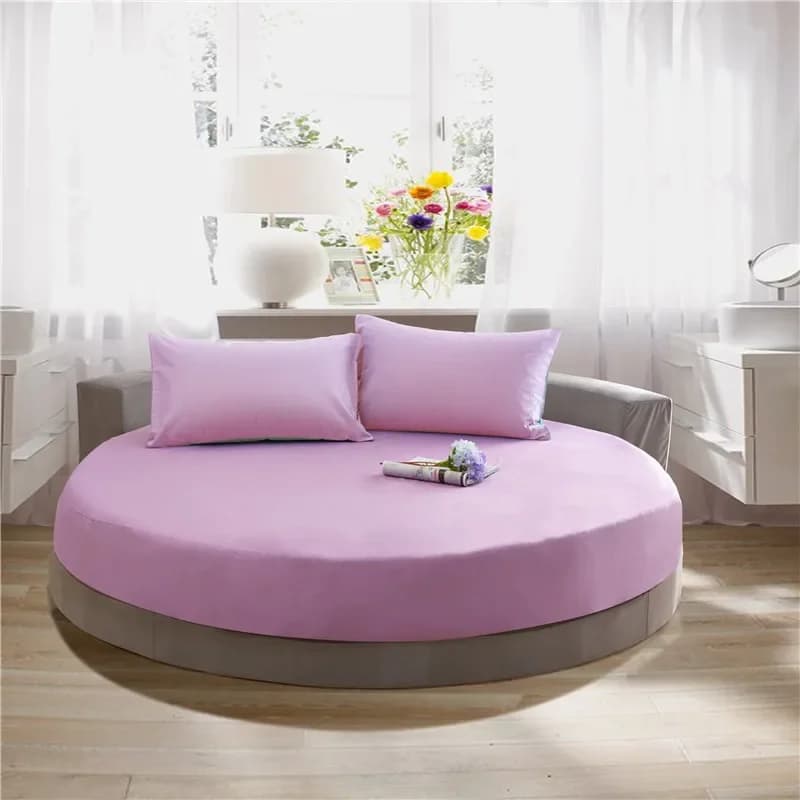 Round Cotton Fitted Sheet Set