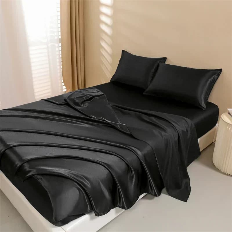 Satin Queen Bed Sheets Set