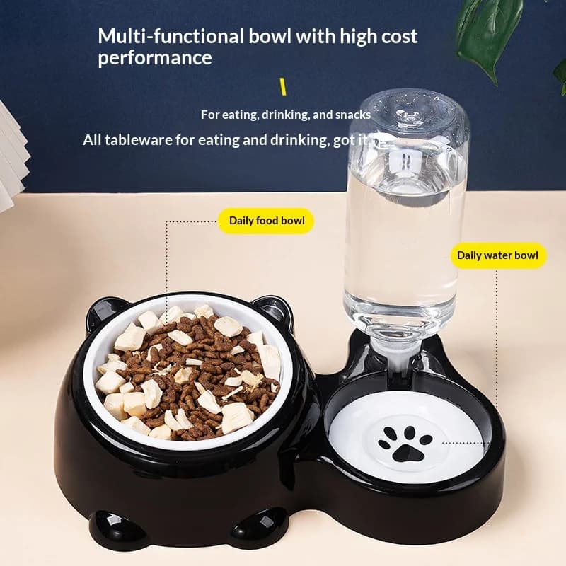 Elevated Dual Pet Feeder Bowl