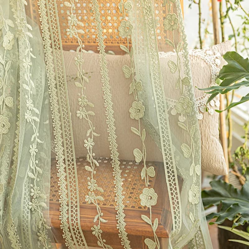 Emerald Green Sheer Voile Room Divider Curtains