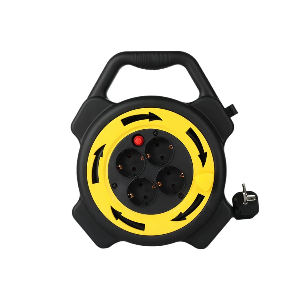Extension Cord，10M Multi Outlet with 4 Sockets，For Home,Garden，New Small Cable Reel Portable Cable Reel Engineering