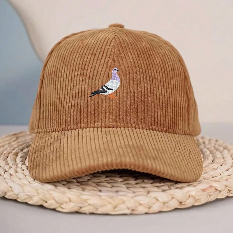 Pigeon Embroidery Baseball Cap