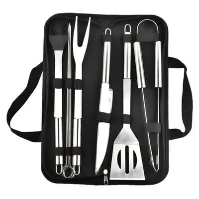 Stainless Steel BBQ Tool Set Portable Cloth Storage Bag Grill Accessories Outdoor Barbecue Camping Cooking