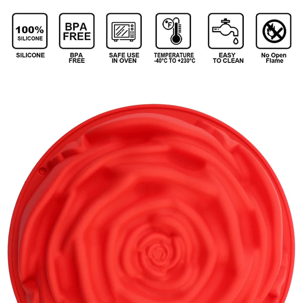 Large Rose-Shaped Cake Baking Pan