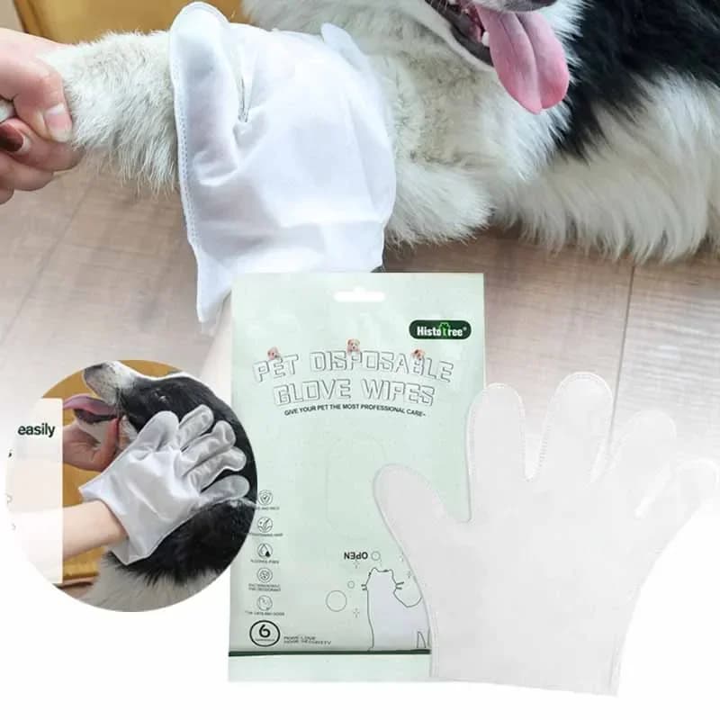 Pet Disposable Glove Wipes for Dogs and Cats