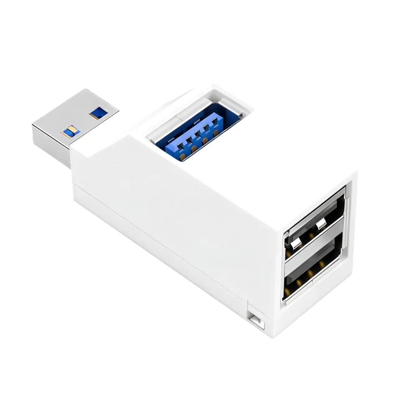 USB 3.0 Hub, 3-Port USB-A Adapter and Distributor, Plug and Play, No Driver Required, Easy to Use, Laptop, PC, Car, Mac Pro, iPa