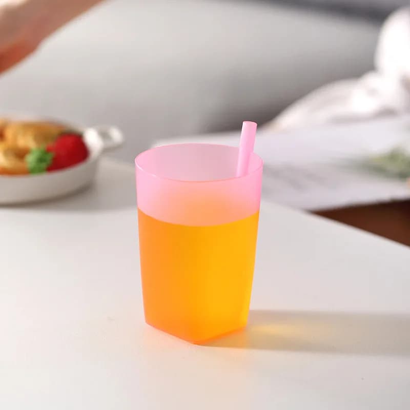 Candy Color Baby Sippy Cup with Straw