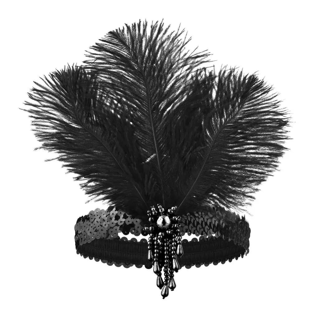 Rhinestone Feather Headband