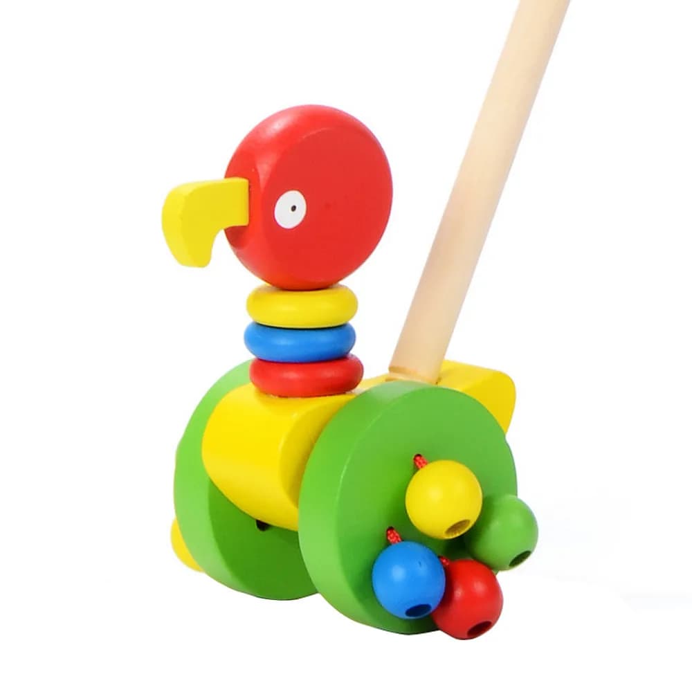 Wooden Push-Along Duck Toy