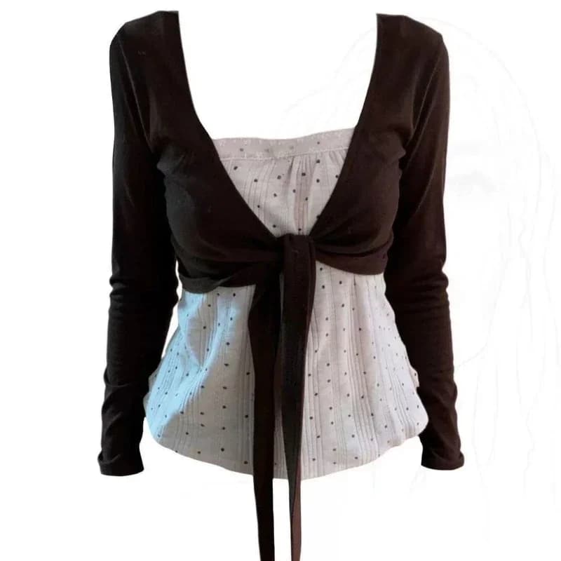 Girls Long Sleeve Pullover Top Y2K Lolita