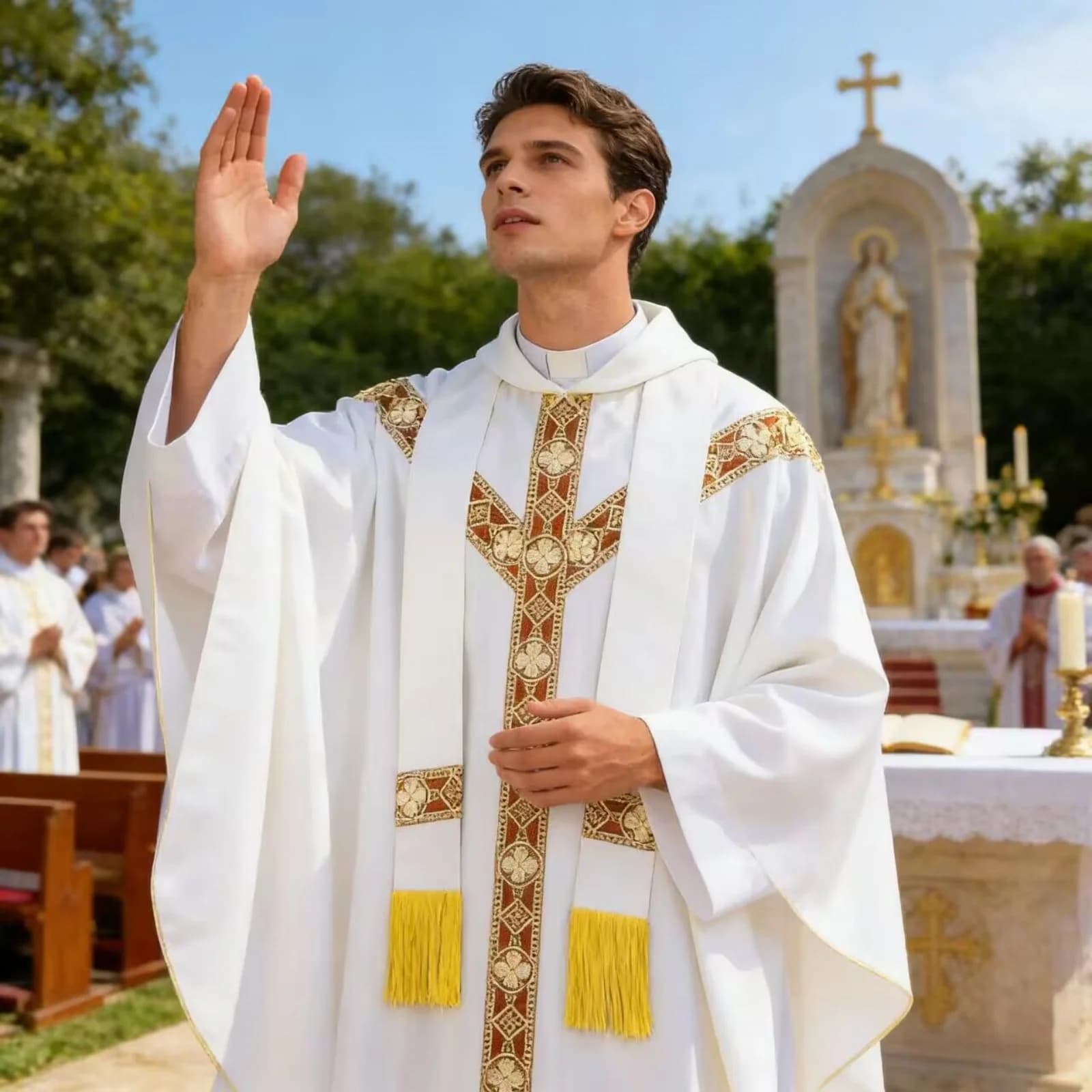 Men's Catholic Priest Chasuble Liturgical Robe