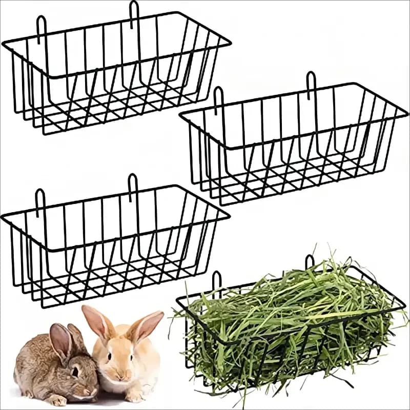 Metal Hay Feeder Rack for Rabbits
