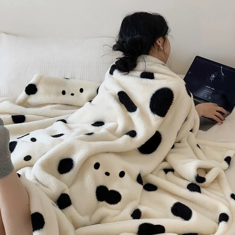 Cute Pet Print Flannel Throw Blanket