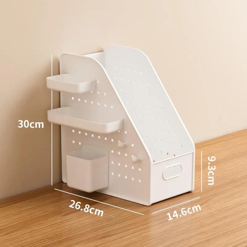 Desk File Organizer with Modular Storage Boxes for Home and Office Use