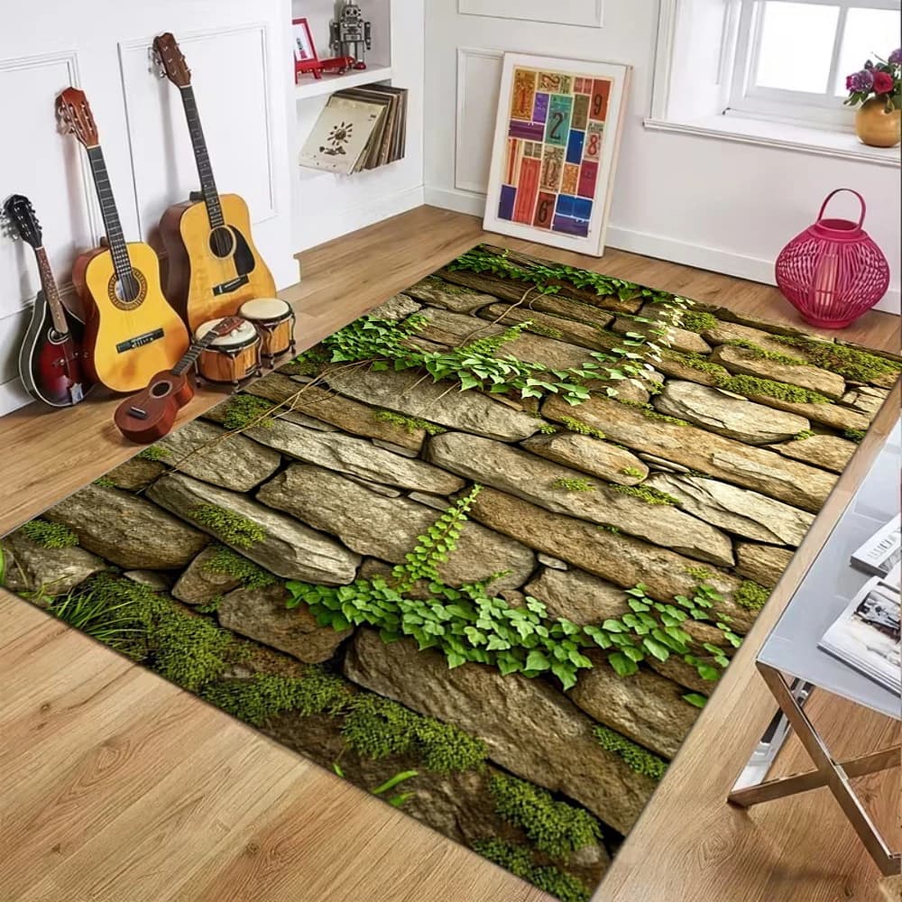 Realistic Moss Flannel Floor Mat