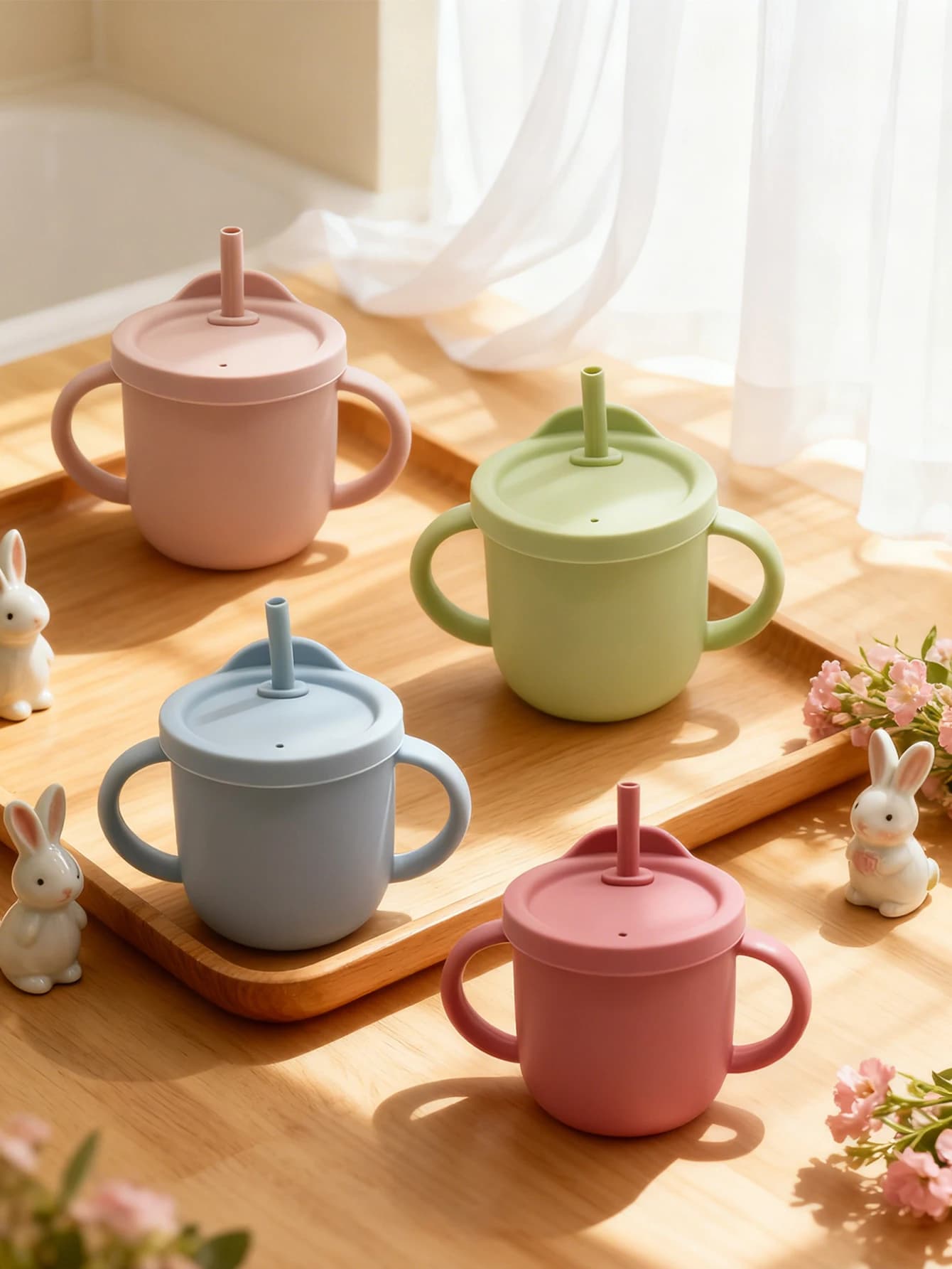 Silicone Sippy Cup with Straw