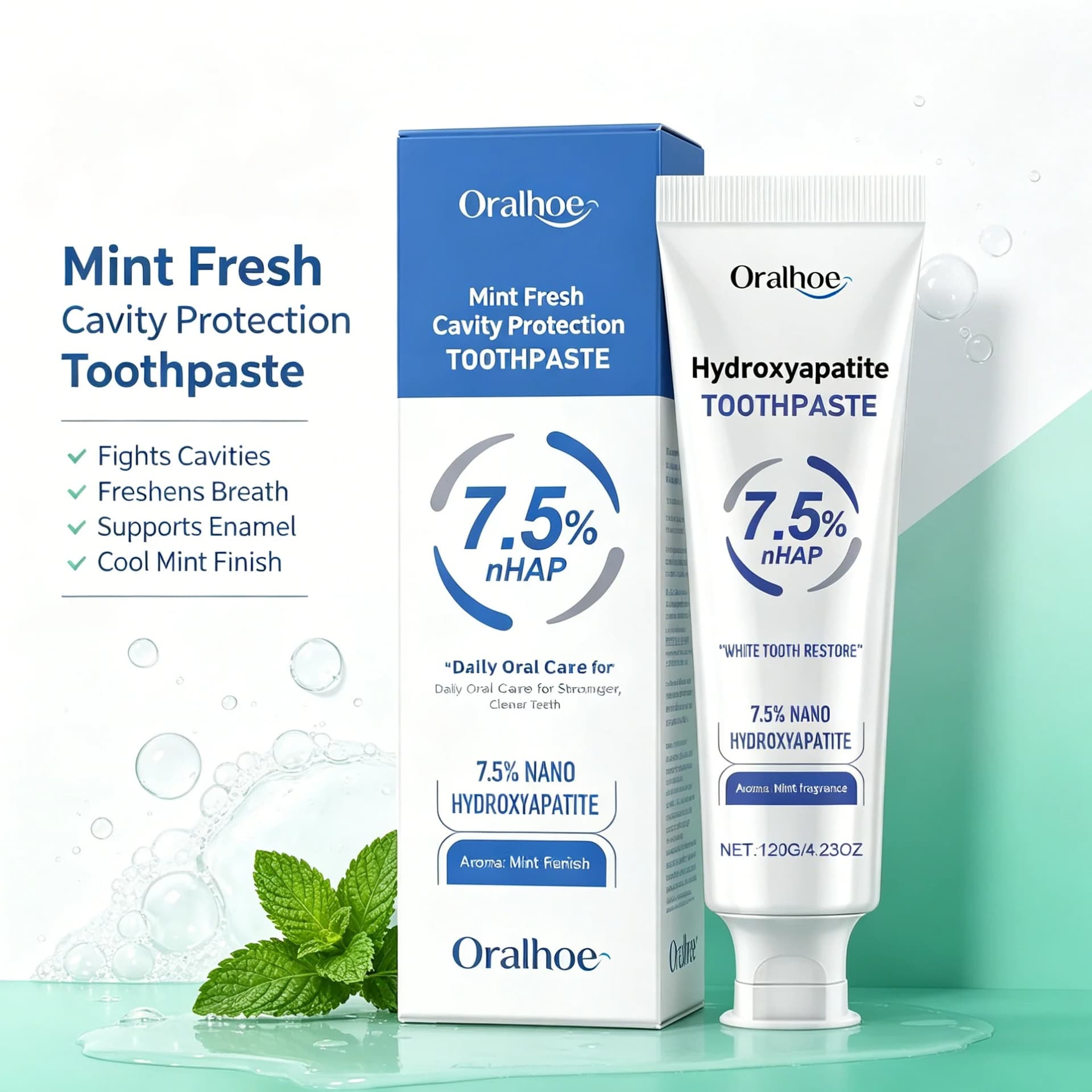 Hydroxyapatite Toothpaste with Mint