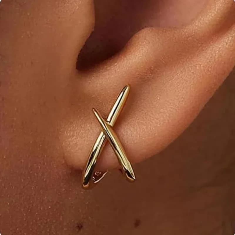 Stainless Steel Cross Stud Earrings