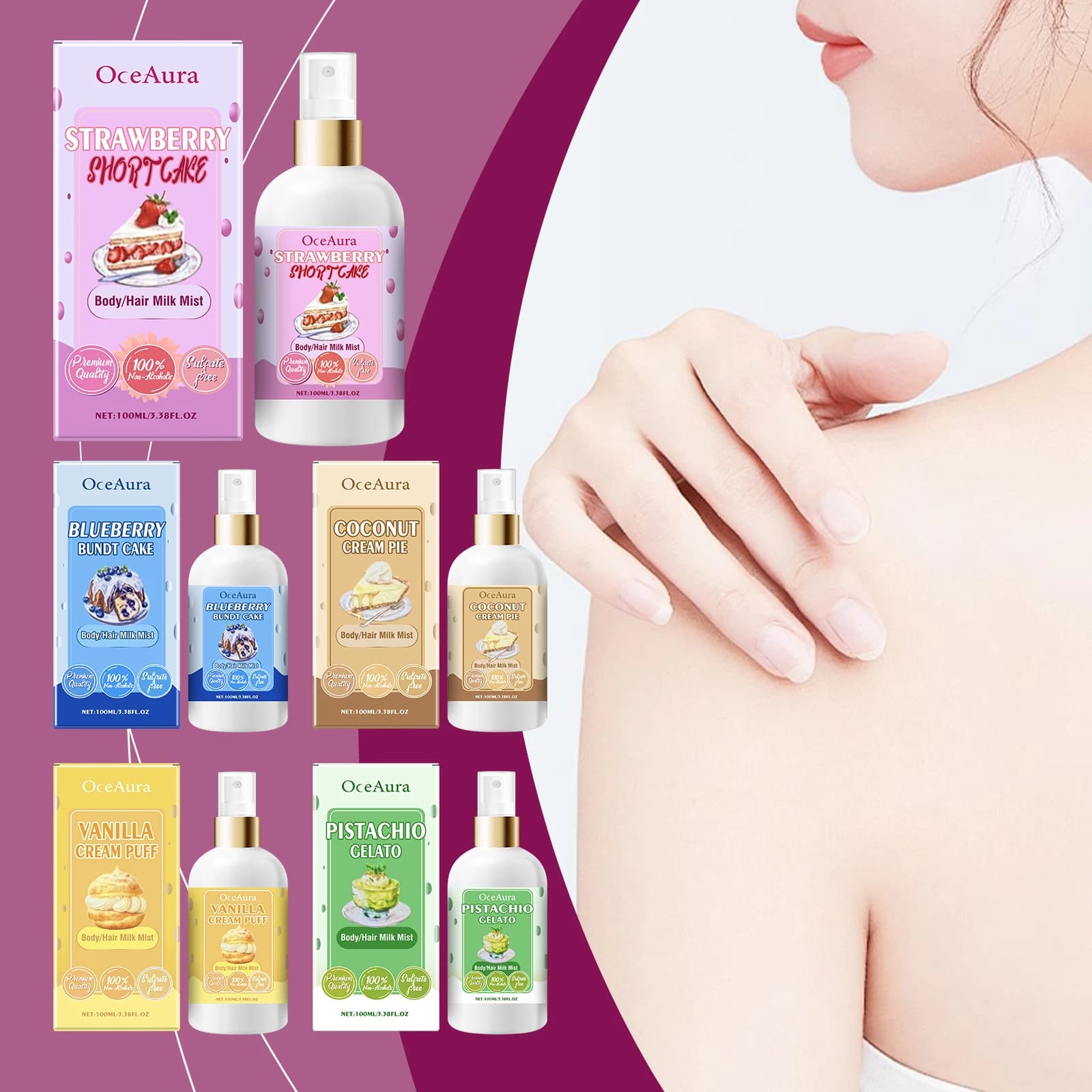 Strawberry Body Spray Moisturizing Aroma 100ml