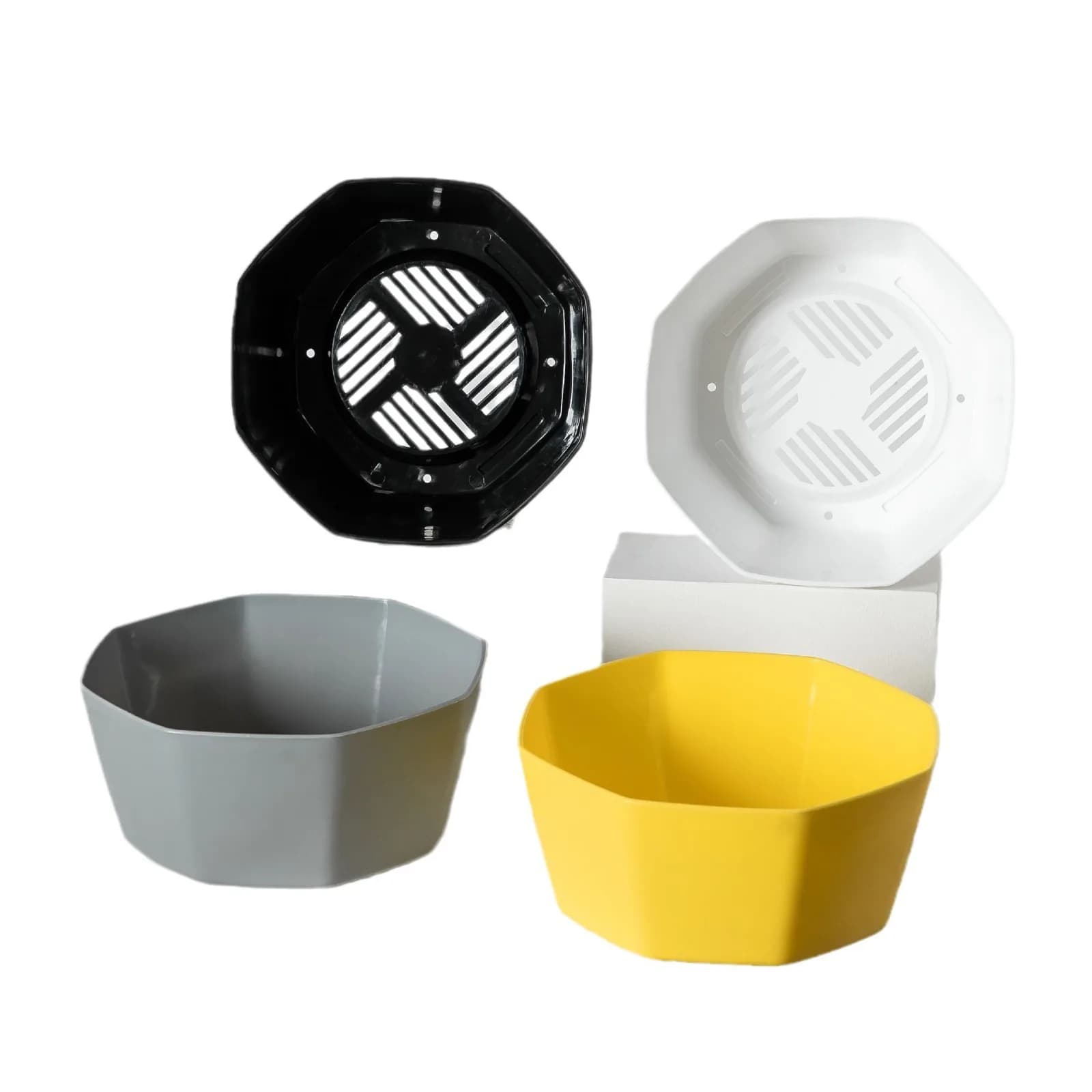 Plastic Flower Pots with Drainage and Saucers