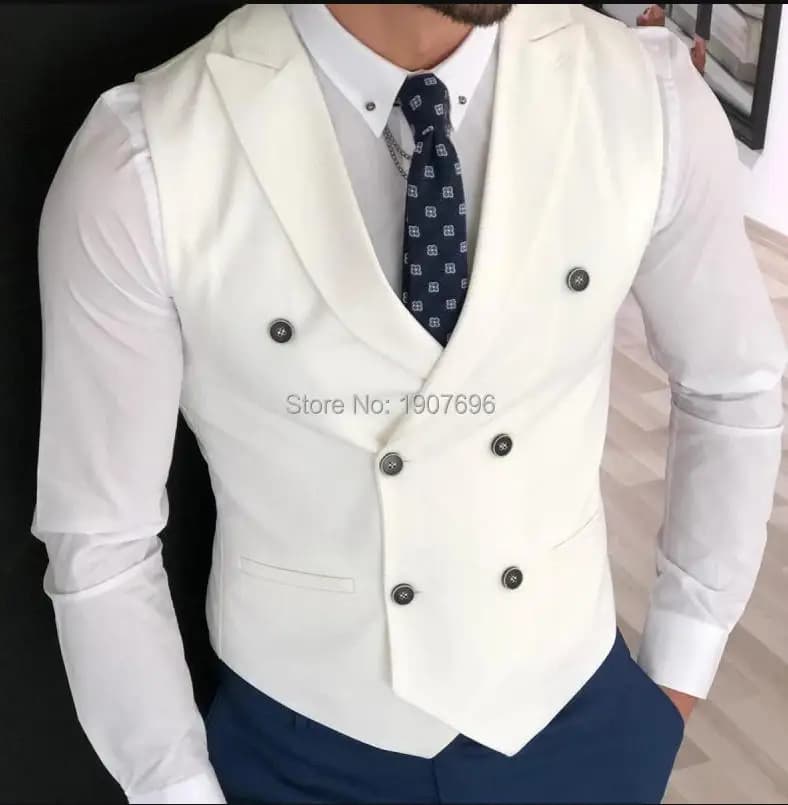 Men's Slim Fit Three-Piece Suit with Vest