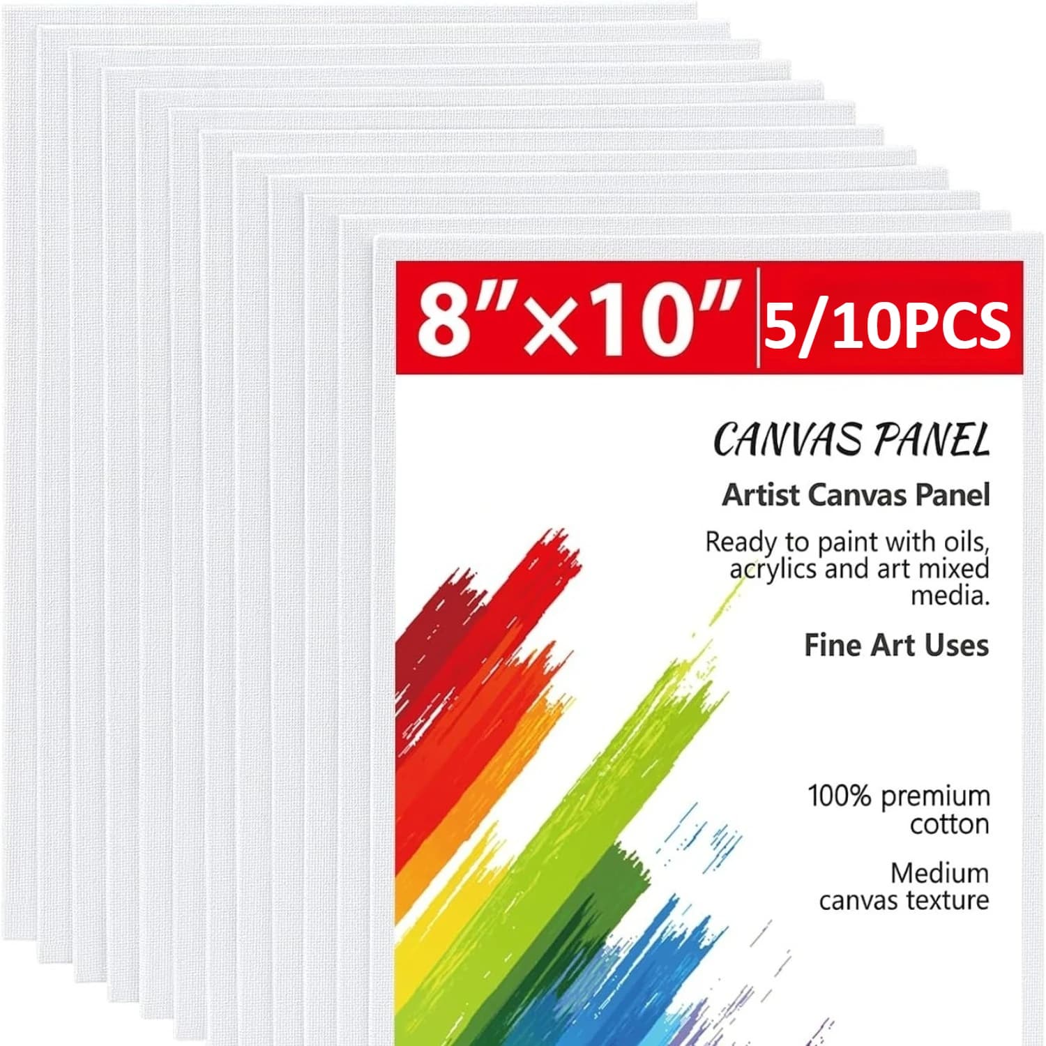 Canvas Boards for Painting 8x10 Inch
