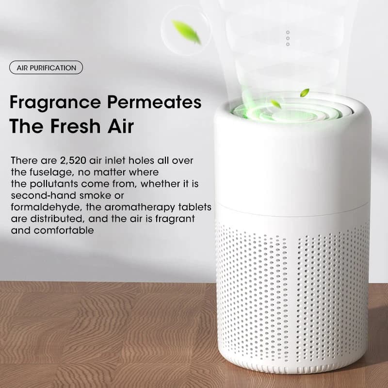 Portable USB Air Purifier with Blue Ion Technology