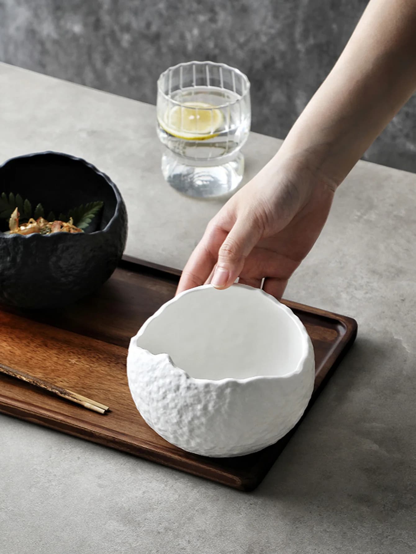 Irregular Eggshell Ceramic Bowl