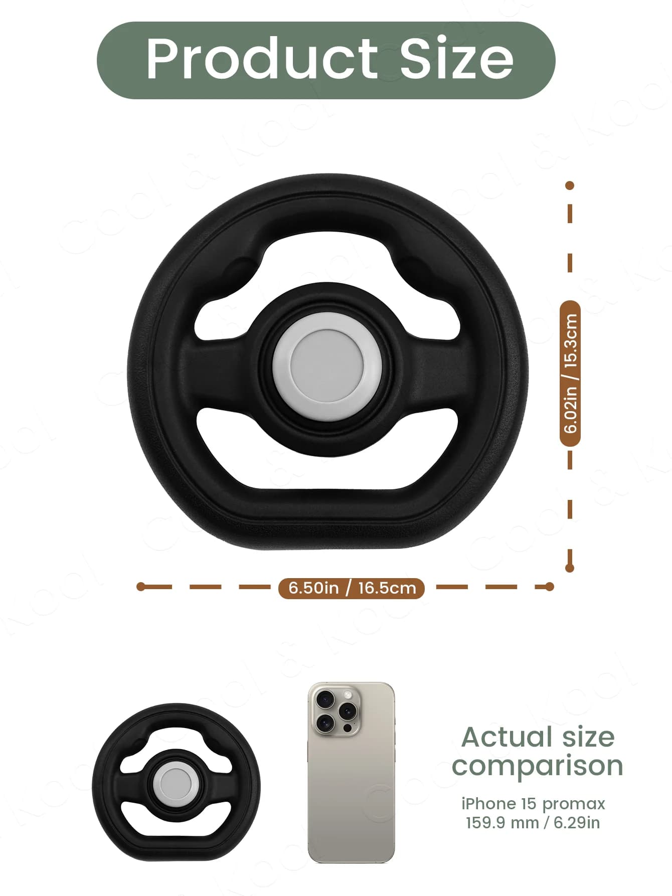 Stroller Steering Wheel with 360° Rotation