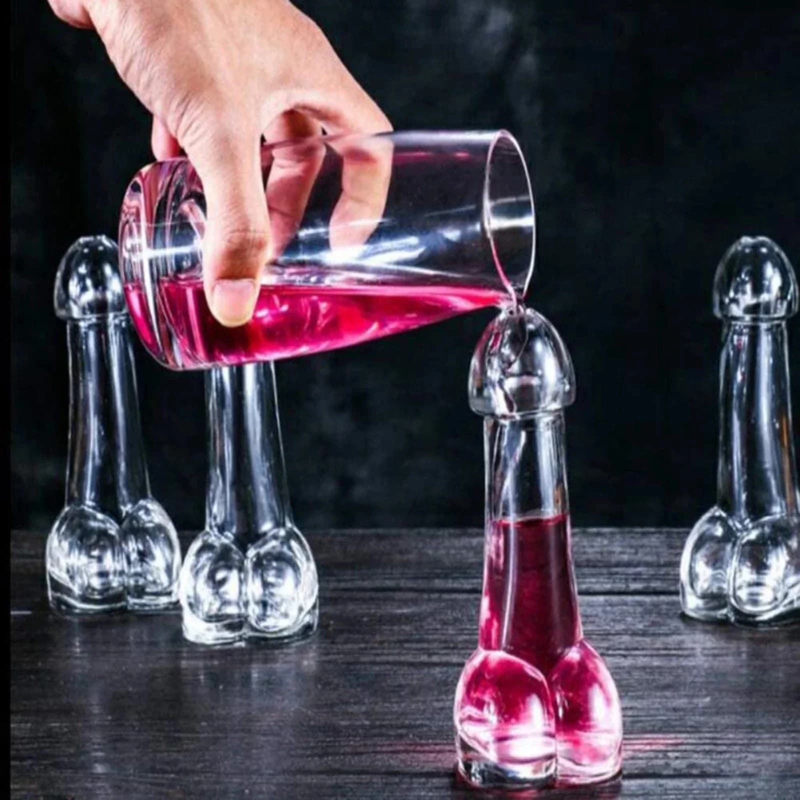 Clear Glass Bottle Cocktail Glasses
