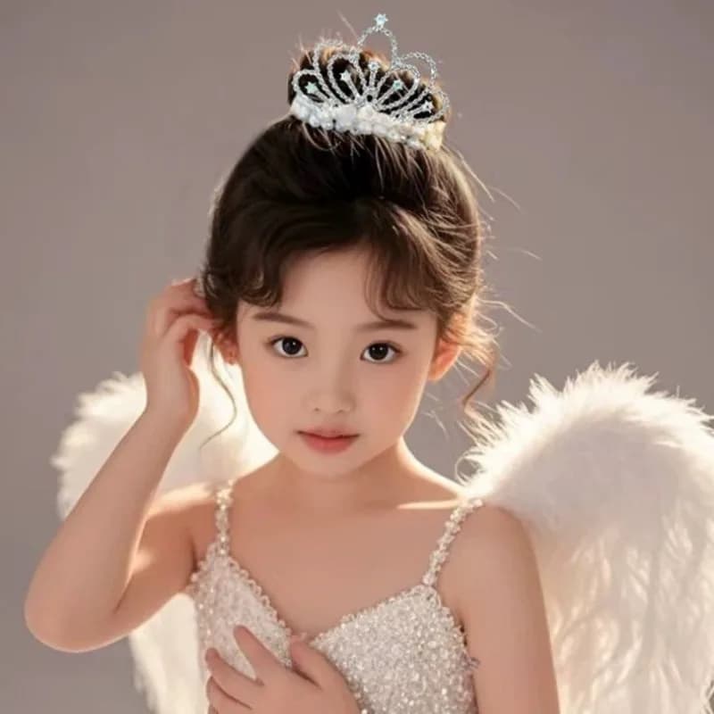 Hair Accessories Kids Hair Bands Elastic Rubber Bands Girls Hair Accessories New Fashion Pearl Crown Princess Cute Baby Headwear