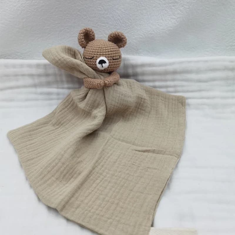 Baby Soother Appease Towel Bib Soft Bunny Bear Lion Sleeping Doll Teether Infants Comfort Sleeping Nursing Cuddling Doudou