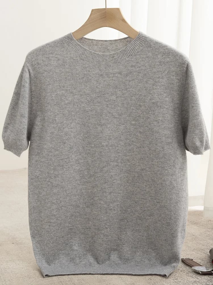 Men's Merino Wool Short Sleeve Sweater