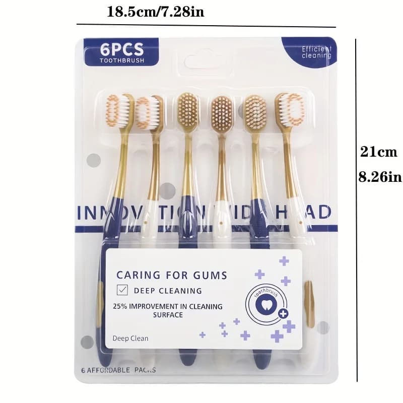 Soft Bristle Adult Toothbrush Wide Head