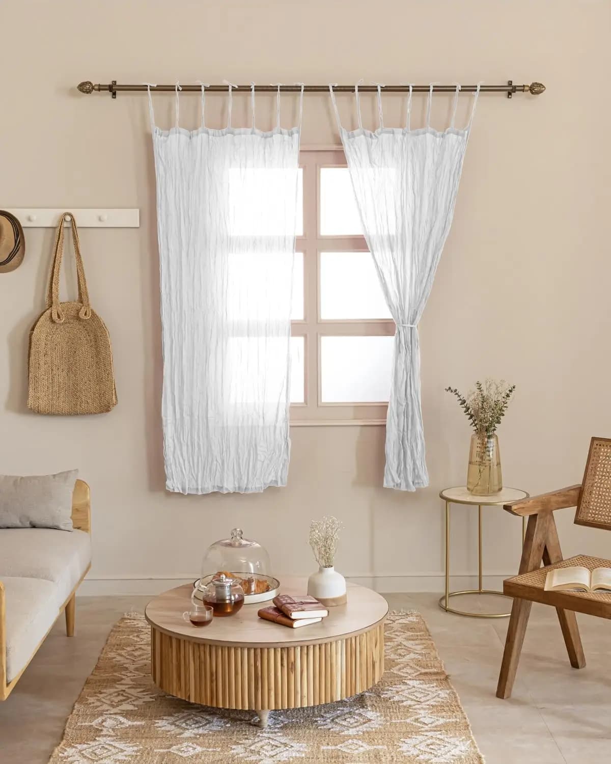 Cotton Sheer Curtain Panels