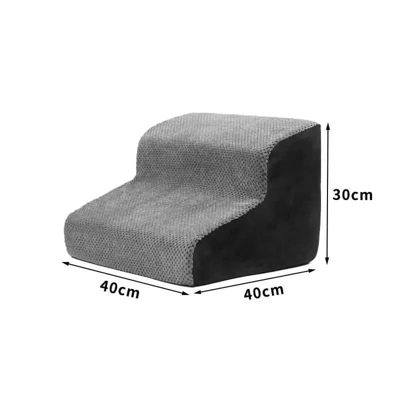 Curved Foam Pet Stairs with Washable Cover
