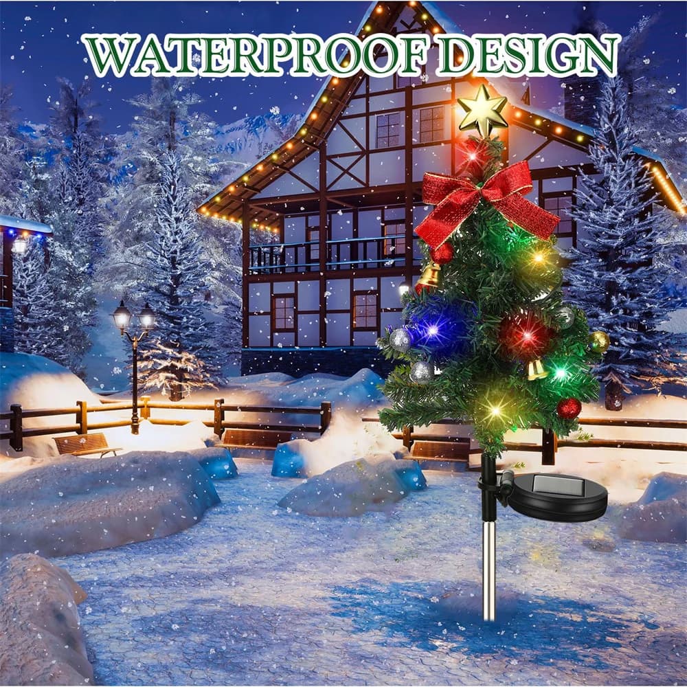 Solar Christmas Tree Floor Lights