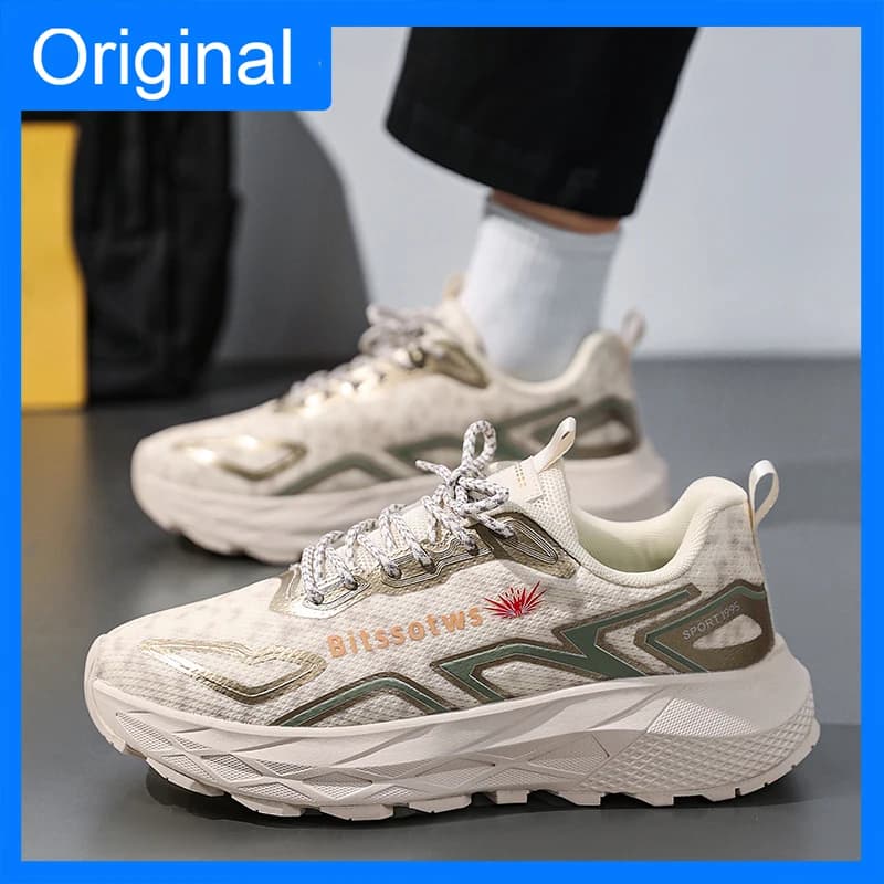 Men Sneakers High-quality New Teen Anti Slip Wear-resistant Soft Sole Trendy Mesh Breathe Comfort Outdoor Sports Running Shoes