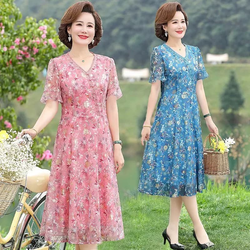 Women's Vintage Print Summer Dress