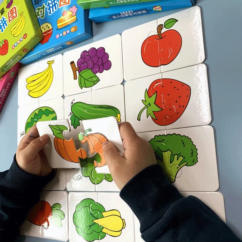 Montessori Matching Puzzle Cards for Toddlers