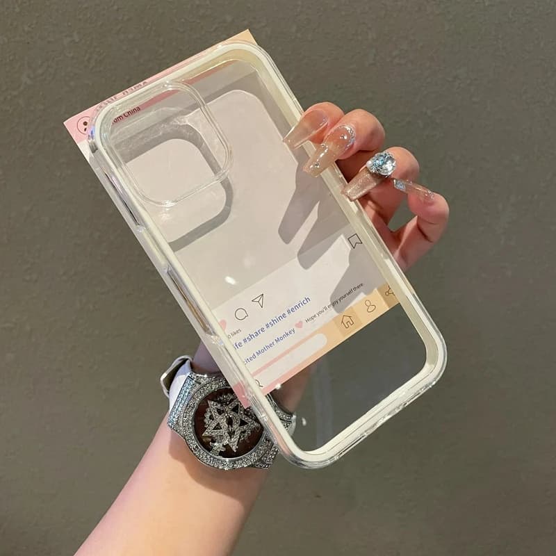 Luxury Transparent Candy Phone Case For iPhone 11 12 13 14 15 16 17 Pro Max Plus Air Clear Shockproof Bumper Back Cases Cover