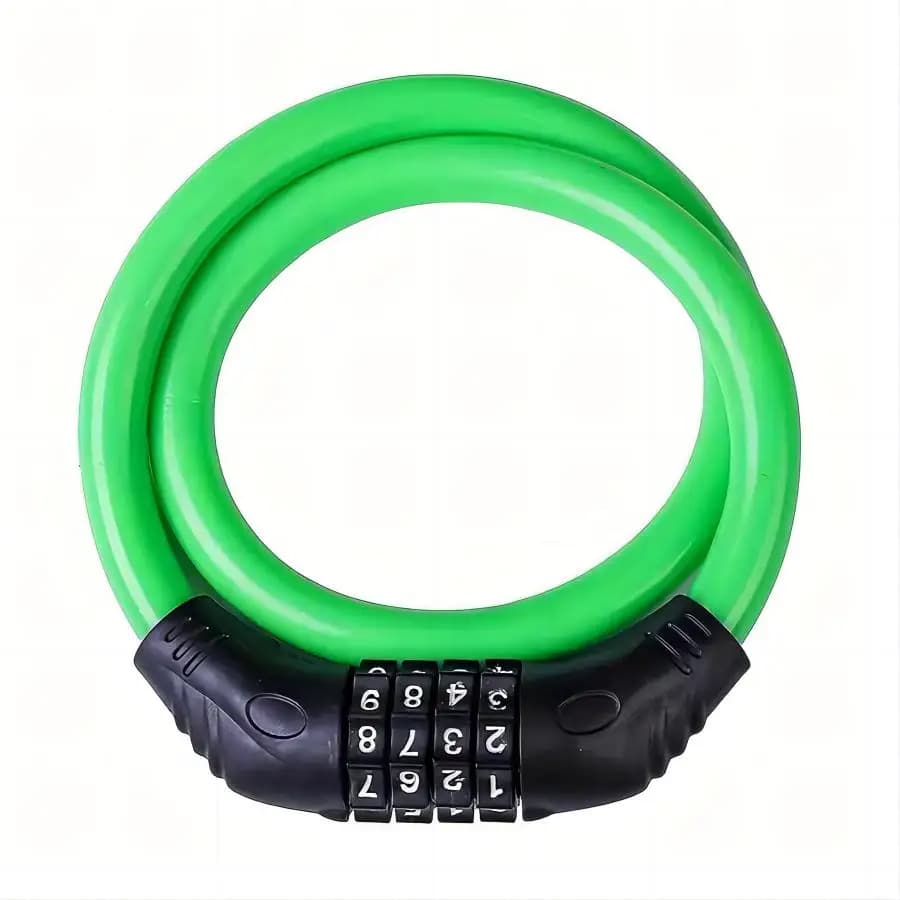 4-Digit Resettable Coil Cable Bike Lock